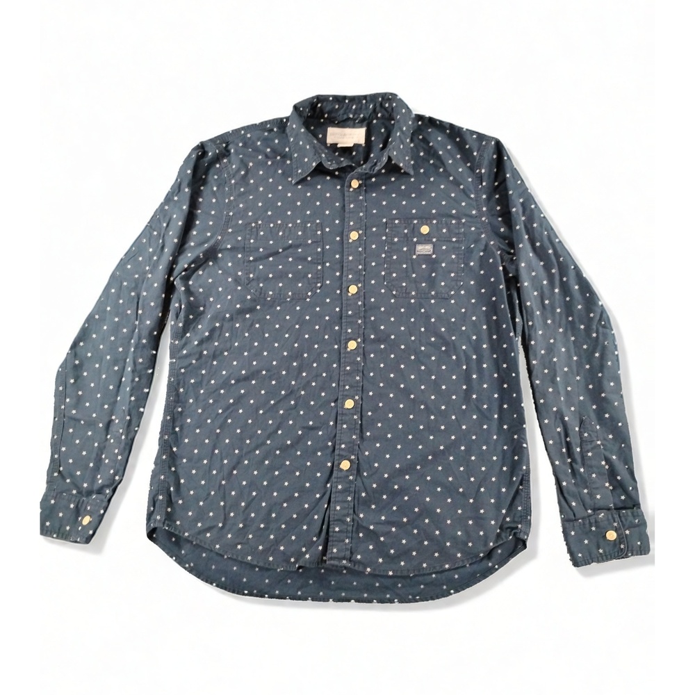 Denim & Supply Ralph Lauren Large Star Print Work Shirt Button Down Long Sleeve
